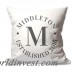 4 Wooden Shoes Personalized Circle Family Name and Year Throw Pillow FWDS1136